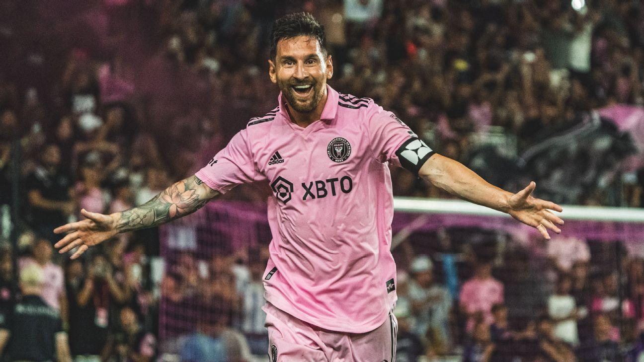 Lionel Messi atuando na liga de futebol do EUA, a MLS